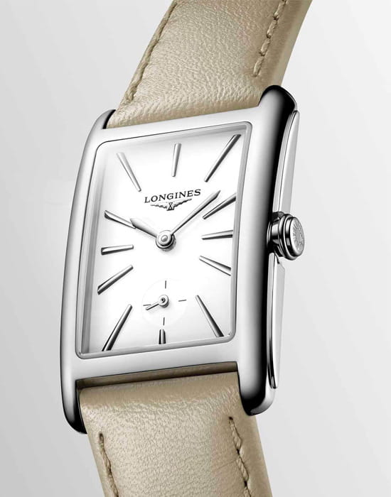 Longines Longines DolceVita L5.255.4.11.7, dolcevita швейцария женские часы на браслете кожаный боковой вид
